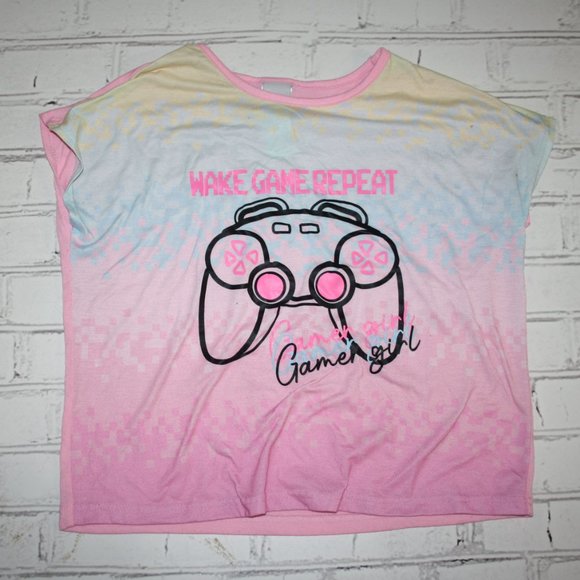 🎮 Gamer Girl Pajama Top · Size 14 (Girl) - Picture 1 of 4